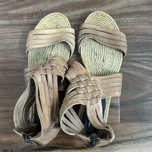 Eric Michael leather wedge sandals